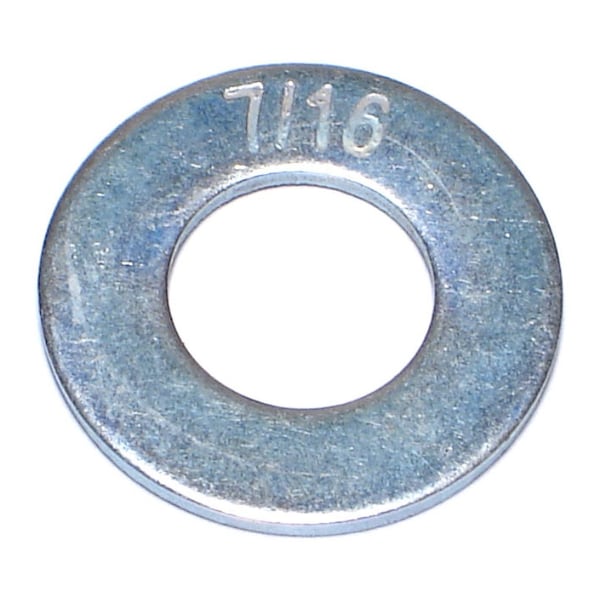 Midwest Fastener Flat Washer, For Screw Size 7/16" , Steel Zinc Yellow Finish, 25 PK 03913 - main